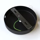 Creative Cables mennyezeti rózsa Hengeres fém 1 központi lyuk + 2 oldalsó lyuk mennyezeti KRM12FC2LVN