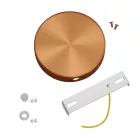 Creative Cables mennyezeti rózsa Hengeres fém 4 oldalas lyukú mennyezeti rozetta készlet (csatlakozódoboz) KRM12SF4LRAS