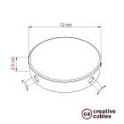 Creative Cables mennyezeti rózsa Hengeres fém 4 oldalas lyukú mennyezeti rozetta készlet (csatlakozódoboz) KRM12SF4LRAS
