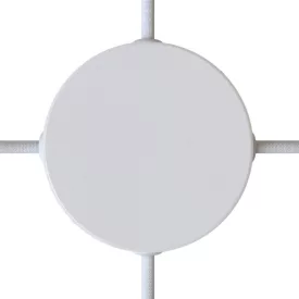   Creative Cables mennyezeti rózsa Hengeres fém 4 oldalas lyukú mennyezeti rozetta készlet (csatlakozódoboz) KRM12SF4LVB