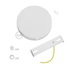 Creative Cables mennyezeti rózsa Hengeres fém 4 oldalas lyukú mennyezeti rozetta készlet (csatlakozódoboz) KRM12SF4LVBO