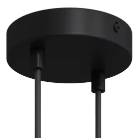   Creative Cables mennyezeti rózsa Hengeres fém 2 lyukas mennyezeti rozetta készlet KRM572FVNTERM fekete
