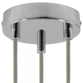   Creative Cables mennyezeti rózsa Hengeres fém 3 lyukas mennyezeti rozetta készlet KRM573FCRTERM
