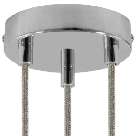 Creative Cables mennyezeti rózsa Hengeres fém 3 lyukas mennyezeti rozetta készlet KRM573FCRTERM
