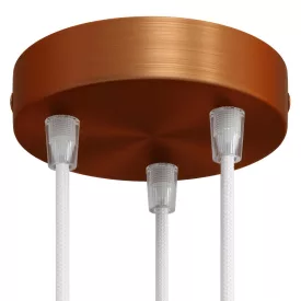  Creative Cables mennyezeti rózsa Hengeres fém 3 lyukas mennyezeti rozetta készlet KRM573FRAS