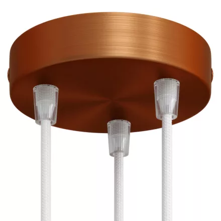 Creative Cables mennyezeti rózsa Hengeres fém 3 lyukas mennyezeti rozetta készlet KRM573FRAS