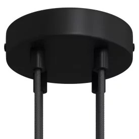   Creative Cables mennyezeti rózsa Hengeres fém 4 lyukas mennyezeti rozetta készlet KRM574FVNTERM fekete
