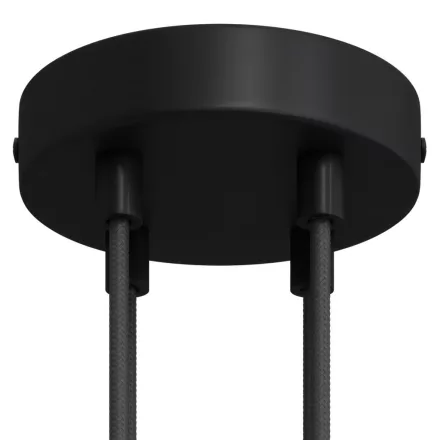 Creative Cables mennyezeti rózsa Hengeres fém 4 lyukas mennyezeti rozetta készlet KRM574FVNTERM fekete