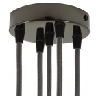 Creative Cables mennyezeti rózsa Hengeres fém 5 lyukas mennyezeti rozetta készlet KRM575FBR