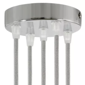   Creative Cables mennyezeti rózsa Hengeres fém 5 lyukas mennyezeti rozetta készlet KRM575FCR