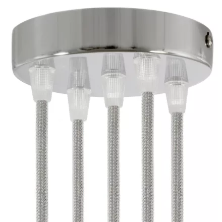Creative Cables mennyezeti rózsa Hengeres fém 5 lyukas mennyezeti rozetta készlet KRM575FCR
