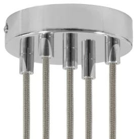   Creative Cables mennyezeti rózsa Hengeres fém 5 lyukas mennyezeti rozetta készlet KRM575FCRTERM