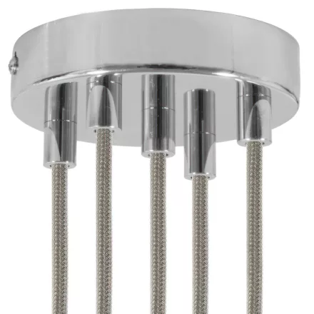 Creative Cables mennyezeti rózsa Hengeres fém 5 lyukas mennyezeti rozetta készlet KRM575FCRTERM