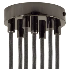   Creative Cables mennyezeti rózsa Hengeres fém 7 lyukú mennyezeti rozetta készlet KRM576FBRTERM