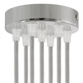   Creative Cables mennyezeti rózsa Hengeres fém 7 lyukú mennyezeti rozetta készlet KRM576FCR