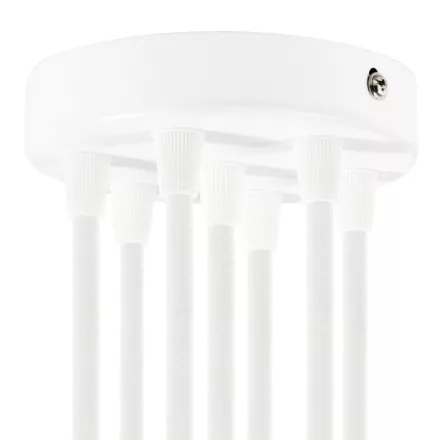 Creative Cables mennyezeti rózsa Hengeres fém 7 lyukú mennyezeti rozetta készlet KRM576FVB