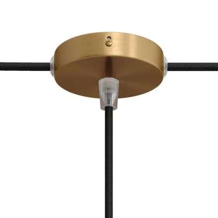Creative Cables mennyezeti rózsa Készlet Mini fém hengeres rozetta 1 központi és 2 oldalsó KRM83FC2LOTS