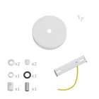 Creative Cables mennyezeti rózsa Készlet Mini fém hengeres rozetta 1 központi és 2 oldalsó KRM83FC2LVBOTERM fehér