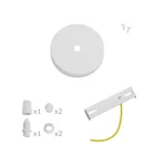 Creative Cables mennyezeti rózsa Készlet Mini fém hengeres rozetta 1 központi és 2 oldalsó KRM83FC2LVBO