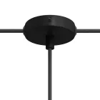 Creative Cables mennyezeti rózsa Készlet Mini fém hengeres rozetta 1 központi és 2 oldalsó M83FC2LVNTERM fekete