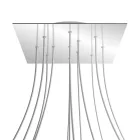 Creative Cables mennyezeti rózsa Square XXL Rose-One 12 lyukas és 4 oldalsó lyukas mennyezeti KROQ4012F112