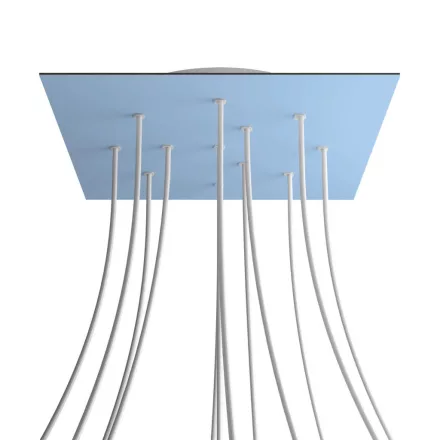 Creative Cables mennyezeti rózsa Square XXL Rose-One 12 lyukas és 4 oldalsó lyukas mennyezeti KROQ4012F114