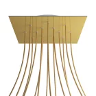 Creative Cables mennyezeti rózsa Square XXL Rose-One 14 lyukas és 4 oldalsó lyukas mennyezeti KROQ4014F107