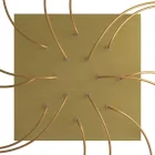 Creative Cables mennyezeti rózsa Square XXL Rose-One 14 lyukas és 4 oldalsó lyukas mennyezeti KROQ4014F107