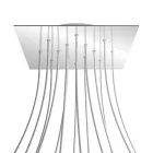 Creative Cables mennyezeti rózsa Square XXL Rose-One 14 lyukas és 4 oldalsó lyukas mennyezeti KROQ4014F112