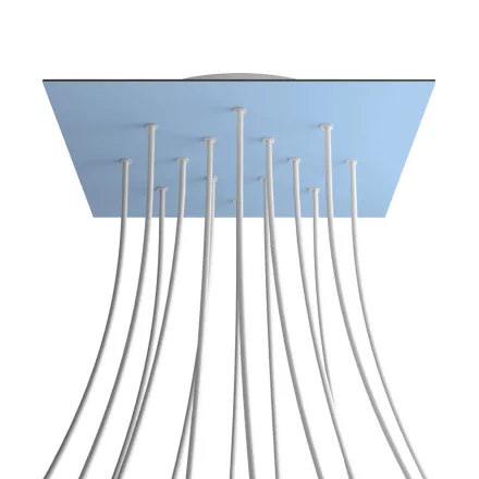 Creative Cables mennyezeti rózsa Square XXL Rose-One 14 lyukas és 4 oldalsó lyukas mennyezeti KROQ4014F114