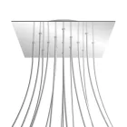 Creative Cables mennyezeti rózsa Square XXL Rose-One 15 lyukú és 4 oldalsó lyukú mennyezeti KROQ4015F112