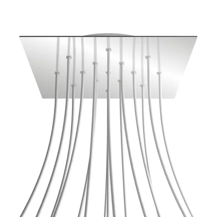 Creative Cables mennyezeti rózsa Square XXL Rose-One 15 lyukú és 4 oldalsó lyukú mennyezeti KROQ4015F112