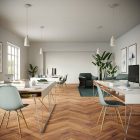 Round Rose-One 1 lyukú és 4 oldalsó lyukú mennyezeti rózsa, 200 mm