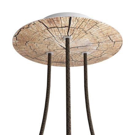 Creative Cables mennyezeti rózsa Round Rose-One 3 lyukú és 4 oldalsó lyukú mennyezeti rózsa KROR203TF304