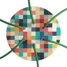 Creative Cables mennyezeti rózsa Round Rose-One 6 lyukú és 4 oldalsó lyukú mennyezeti rózsa KROR206F201