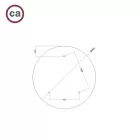 Creative Cables mennyezeti rózsa Kerek XXL Rose-One 3 lyukas és 4 oldalsó lyukas mennyezeti KROR403TF114