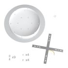 Creative Cables mennyezeti rózsa Kerek XXL Rose-One 9 lyukas és 4 oldalsó lyukas mennyezeti KROR409EF114