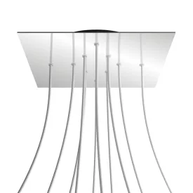   Creative Cables mennyezeti rózsa Square XXL Rose-One 10 lyukas és 4 oldalsó lyukas mennyezeti KROVNQ4010F112