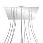 Creative Cables mennyezeti rózsa Square XXL Rose-One 12 lyukas és 4 oldalsó lyukas mennyezeti KROVNQ4012F112