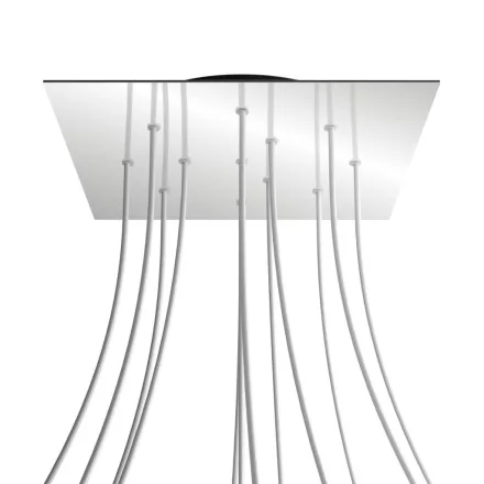 Creative Cables mennyezeti rózsa Square XXL Rose-One 12 lyukas és 4 oldalsó lyukas mennyezeti KROVNQ4012F112