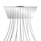 Creative Cables mennyezeti rózsa Square XXL Rose-One 14 lyukas és 4 oldalsó lyukas mennyezeti KROVNQ4014F112