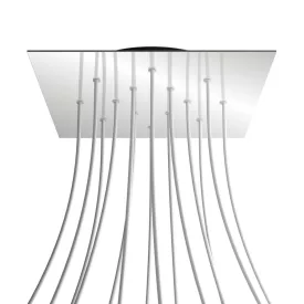   Creative Cables mennyezeti rózsa Square XXL Rose-One 14 lyukas és 4 oldalsó lyukas mennyezeti KROVNQ4014F112