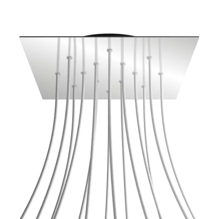 Creative Cables mennyezeti rózsa Square XXL Rose-One 14 lyukas és 4 oldalsó lyukas mennyezeti KROVNQ4014F112