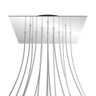 Creative Cables mennyezeti rózsa Square XXL Rose-One 15 lyukú és 4 oldalsó lyukú mennyezeti KROVNQ4015F112