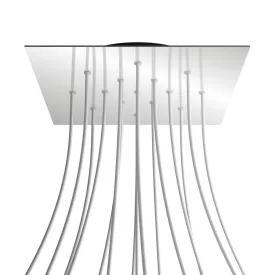   Creative Cables mennyezeti rózsa Square XXL Rose-One 15 lyukú és 4 oldalsó lyukú mennyezeti KROVNQ4015F112