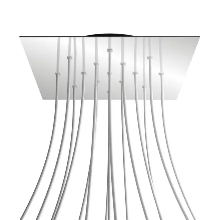 Creative Cables mennyezeti rózsa Square XXL Rose-One 15 lyukú és 4 oldalsó lyukú mennyezeti KROVNQ4015F112