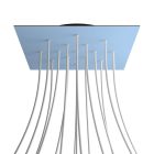 Creative Cables mennyezeti rózsa Square XXL Rose-One 15 lyukú és 4 oldalsó lyukú mennyezeti KROVNQ4015F114