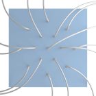 Creative Cables mennyezeti rózsa Square XXL Rose-One 15 lyukú és 4 oldalsó lyukú mennyezeti KROVNQ4015F114