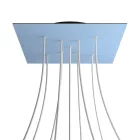 Creative Cables mennyezeti rózsa Square XXL Rose-One 9 X alakú lyukakkal és 4 oldalsó KROVNQ409XF114
