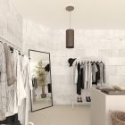 Round Rose-One 1 lyukú és 4 oldalsó lyukú mennyezeti rózsa, 200 mm